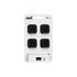 Bouton de meuble carré noir mat 30 x 30 mm par 4 REI