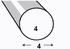 Profilé rond aluminium brut 4 mm 1 m CQFD