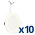 Spots encastrables LED Alkor blanc 330 lumens blanc neutre par 10 - ARLUX