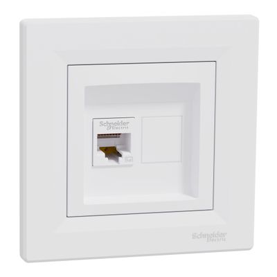 Prise RJ45 Asfora grade 2 catégorie 6 blindé blanc - SCHNEIDER ELECTRIC