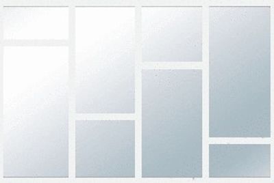 Verrière Concorde Profil Blanc Vitrage Verre Clair L. 1500 mm x H. 1125mm YKARIO