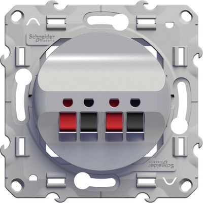Prise haut-parleurs aluminium - Odace 2011 SCHNEIDER ELECTRIC