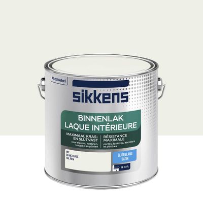Peinture Laque intérieure blanc chaux satin 2,5 L - SIKKENS