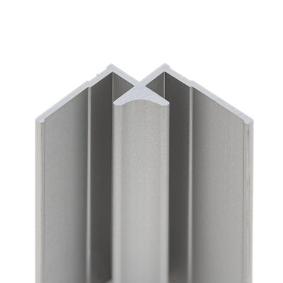 Profilé d'angle intérieur alu-argenté pour panneaux muraux de 210 cm - SCHULTE