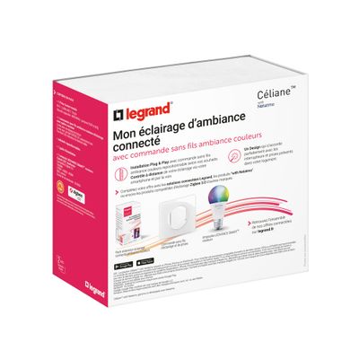 Pack de démarrage éclairage connecté avec ampoule couleur E27 Titane - Céliane with Netatmo LEGRAND