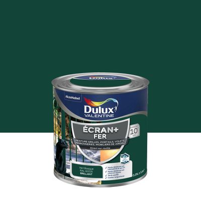 Peinture Ecran+ Fer Brillant Vert Basque 250 mL - DULUX VALENTINE