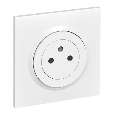 Prises 2 pôles + terre surface blanc Dooxie par 10 - LEGRAND