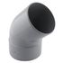 Coude PVC évacuation 45° mâle/femelle Ø125 - FITT