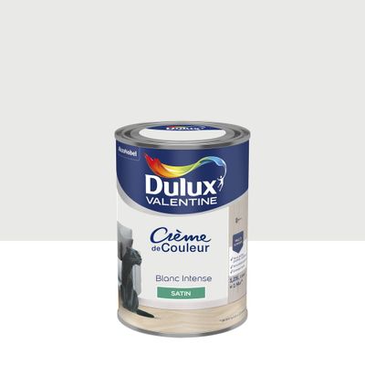 Peinture crème de couleur satin blanc intense 1,25 L- DULUX VALENTINE