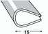 Serre feuillet PVC noir 15 mm 2 m CQFD