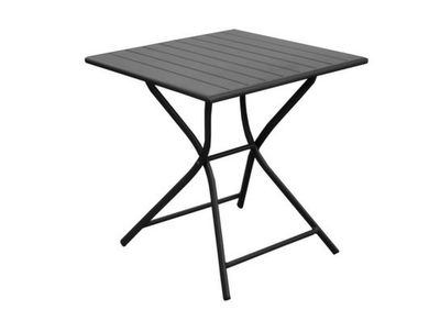 Table de jardin pliante GUERIDON aluminium graphite 70 x 70 cm, Livraison à domicile incluse - PROLOISIRS