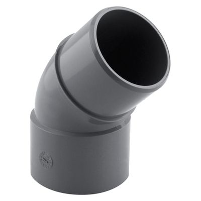 Coude PVC évacuation 45° mâle/femelle Ø50 - FITT