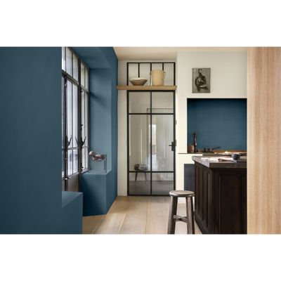 Peinture Crème de Couleur Cuisine et Bain Satin Bleu Paon 0,75 L - DULUX VALENTINE