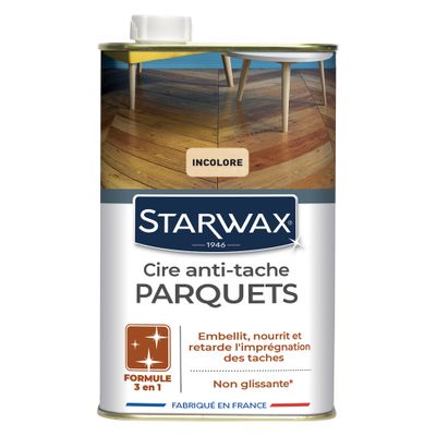 Cire anti tâches parquet ciré Starlon incolore 1 l STARWAX