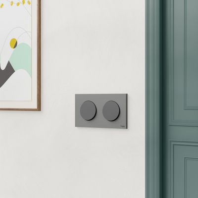 Plaque de finition 2 postes Odace 2025 gris basalte - SCHNEIDER ELECTRIC