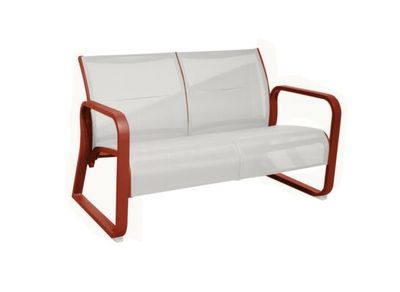 Canapé de jardin QUENZA II aluminium TPEP terra chevron crème - PROLOISIRS