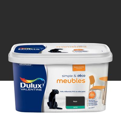 Peinture pour meubles simple & déco Noir Satin 2 L - DULUX VALENTINE