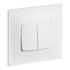 Double interrupteur va-et-vient encastrable 10A complet Blanc - Neptune LEGRAND