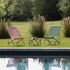 Transat de jardin pliant multi-positions rose/cerisier MAXI TRANSAT - LAFUMA