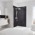 Panneaux muraux de douche 100x100x210 cm marbre anthracite or DécoDesign Softtouch - SCHULTE