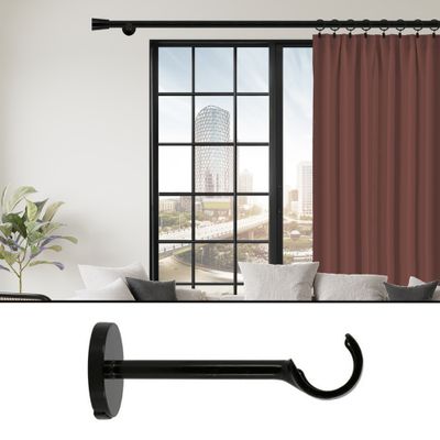 Support ouvert en métal 120 mm diam 28 mm Finition Noir brillant - MOBOIS