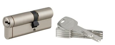 Cylindre de serrure double entrée débrayable 35 x 50 mm Transit 1 haute sécurité nickelé 5 clés longues THIRARD