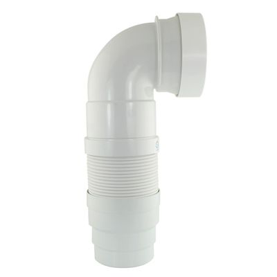 Pipe WC souple extensible coudée 190-390mm - FITT