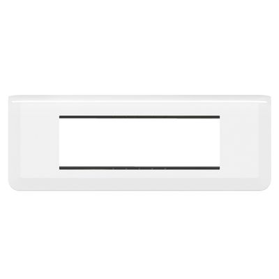Plaque avec support horizontale 6 modules finition blanche Mosaic LEGRAND