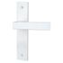 Poignées de porte sur plaques sans trou Loft blanc mat ALPERTEC