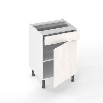 Façade tiroir effet bois blanc pour meuble de cuisine Nature muratti-04 13,8 x 60 cm OFITRES