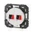 Prise haut-parleur encastrable double Blanc - Dooxie LEGRAND