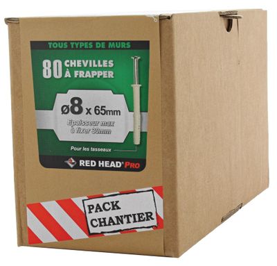 Chevilles Frapex 8 x 65 mm par 80