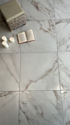 Carrelage sol intérieur effet marbre beige ROYAL ép 10 mm 60 x 60 cm paquet de 1,11 m ² PAREFEUILLE