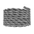 Câble électrique tissu torsadé gris 3m - TIBELEC