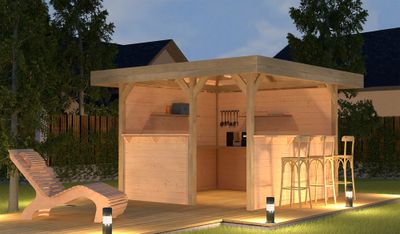 Tonnelle -  657 T.2 avec parois - 338 x 120 cm Livraison gratuite domicile WEKA