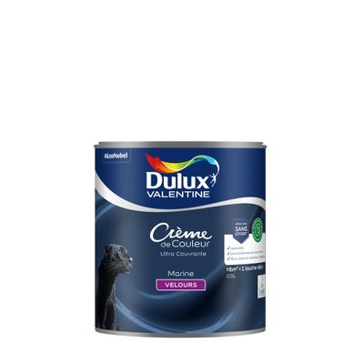 Peinture crème de couleur Marine velours 0,5L - DULUX VALENTINE
