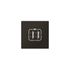 Double chargeur USB type A 2,4 A finition noire mat Mosaic LEGRAND