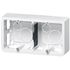 Cadre double horizontal profondeur 40mm 4 modules blanc Mosaic LEGRAND