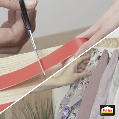 Adhésif Fixation Ni clous ni vis Double Face 120kg 1.5m x 19 mm PATTEX