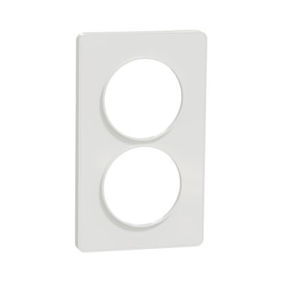 Plaque de finition 2 postes blanc - Odace 2011 Touch SCHNEIDER ELECTRIC