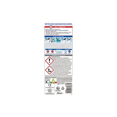 Mastic Silicone Salle de Bain Saine Stop Moisissures Blanc 280 ml RUBSON