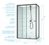 Cabine de douche profilé noir mat et receveur blanc 110x80x197 cm Essentiel AURLANE