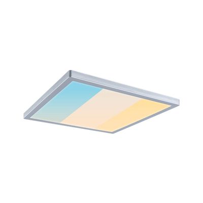 Plafonnier LED salle de bain IP44 2100 lumens lumière blanc variable 30x30cm Chrome - Atria Shine PAULMANN