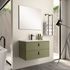 Meuble de salle de bains Kolor 2 tiroirs L60 x H60 x P45 cm bois mélaminé vert - EGORE