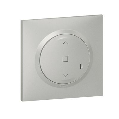 Interrupteur volet roulant encastrable connecté + plaque Aluminium - Dooxie with Netatmo LEGRAND