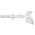 Kit de tringle à rideaux en métal 1.80 m diam 20 mm Finition Blanc patiné doré - MOBOIS