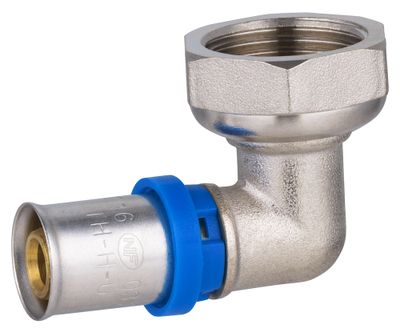 Coude à sertir femelle écrou libre 1/2 pour tube multicouche Ø 16 mm - QUICK PLOMBERIE