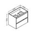 Caisson de salle de bains Thana 2 tiroirs L60 x H55 x P45 cm panneau de particules anthracite mat