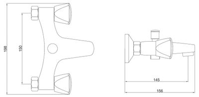 Mélangeur baignoire chromé Hera EUROPEENNE DE DISTRIBUTION