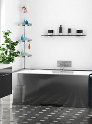 Étagère de douche télescopique 3 niveaux avec miroir Premium WENKO